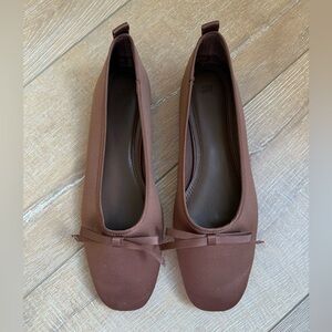 H&M Brown Women's Flats with Bow Detail